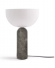 Lampka stołowa nocna półokrągła szary marmur nowoczesna designerska dekoracyjna na komodę 45cm Kizu 20412 New Works